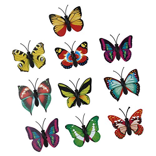 pQirnvIL 10 Stueck 3D magnetischer Schmetterling Kuehlschrank Zuhuase Wand Dekor dekorativer Aufkleber DIY von pQirnvIL