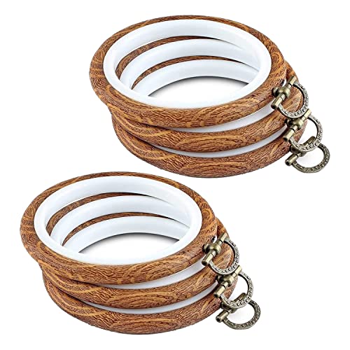 pQirnvIL 1Set Stickrahmen 3,93 Stickrahmen mit Metallring Imitierter Holzstickkreis Stickrahmen von pQirnvIL