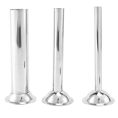 pQirnvIL 3 StüCke Edelstahl Wurst FüLlmaterial FüLlrohre Trichter DüSen Ersatzteile FüLlrohr, Basis Durchmesser: 58Mm von pQirnvIL
