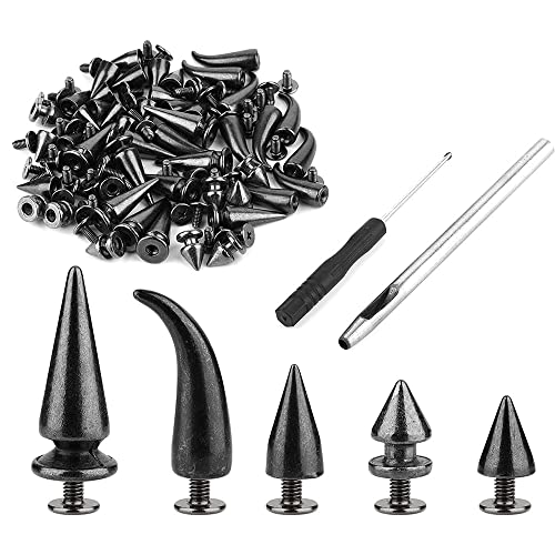pQirnvIL 50 Sets im Gemischter Form Spikes Bolzen Niet Kit für Punk Stil Bekleidung ZubehöR Teile Mach Es Selbst Dekoration von pQirnvIL