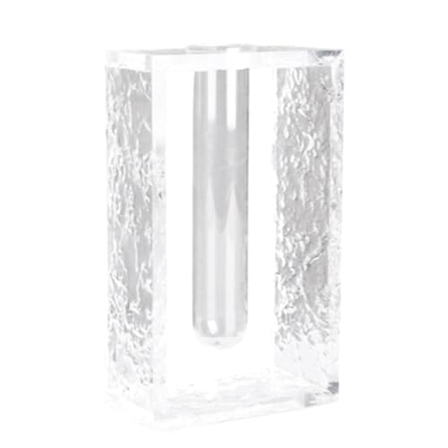 pQirnvIL Einfache, Moderne Transparente Vase, Wohnzimmer, BüRo, Dekoration, Blumenarrangement, Hydrokultur-BehäLter, Vase, Kunsthandwerk-B von pQirnvIL