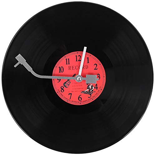 pQirnvIL EuropäIsche Retro Nostalgische FlüSter Leise Uhr Schall Platte PersöNlichkeit Wand Uhr Cafe Bar Dekorative Wand Uhr von pQirnvIL