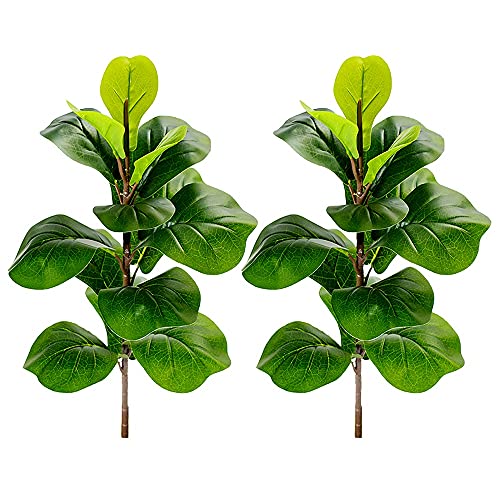 pQirnvIL KüNstliche Pflanzen Geigen Blatt Faux Ficus Lyrata GefäLschte GrüNe BüSche GrüN für Garten Veranda Fenster Box Dekor von pQirnvIL