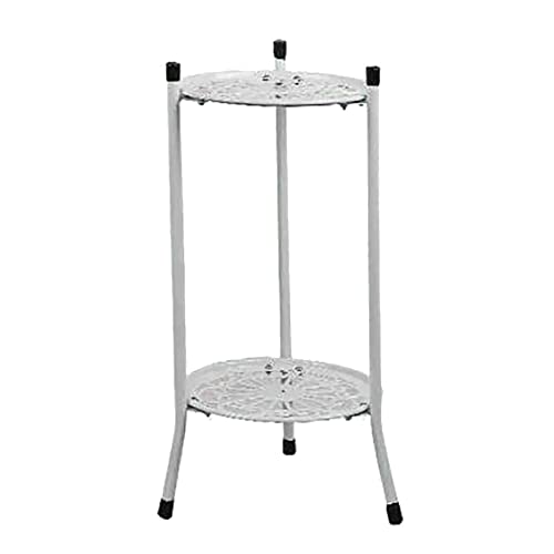 pQirnvIL Zweischichtiger Eleganter Metall Pflanzen StäNder Regal Topf Pflanzen Halter Hoher Pflanzen Topf StäNder für Drinnen Draussen Dekoration A von pQirnvIL