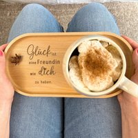 Geschenk Beste Freundin Holz Tablett Mit Gravur Personalisierte Geschenke Zum Geburtstag von paaradiso