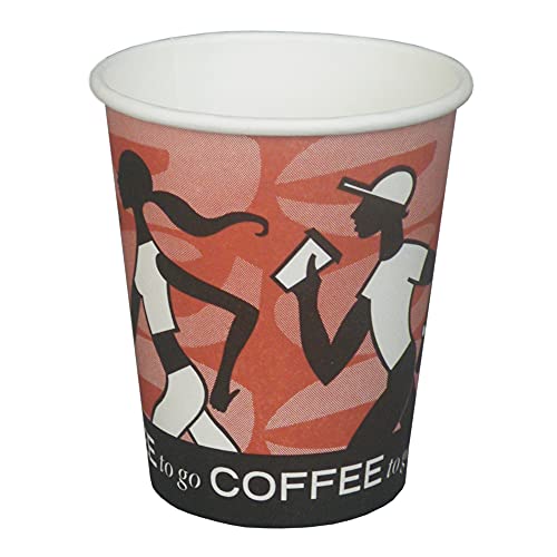 pack2go Premium Kaffeebecher, Coffee to go Becher Coffee Grabbers - 8oz, 200ml, Heißgetränke-Pappbecher, aus rein weißem Hartpapier, 1000 Stück von pack2go