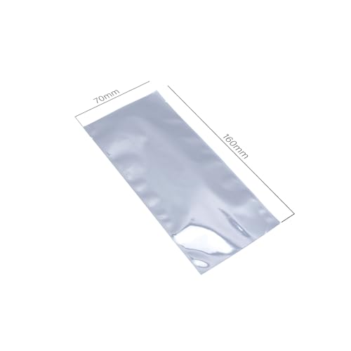 PACKIVO ESD Beutel Tüten 10 Stück - 70mm x 160mm antistatische Tüten mit öffnung oben Abschirmbeutel für Arbeitsspeicher RAM kleine Komponenten Elektronische Hardware silber zuschweißbar von packivo
