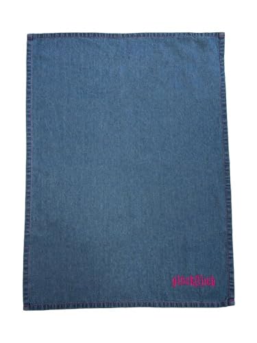 Denim Geschirrtuch 2er Set "Glücklich" Denim Geschirrtuch 2er Set "Glücklich" von pad concept