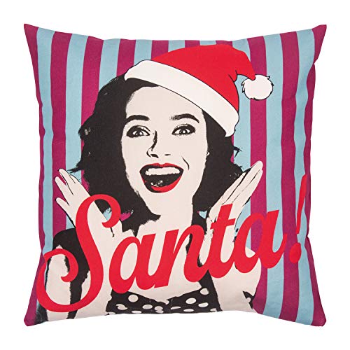 pad - Kissenhülle, Zierkissen, Kissen - Santa - mit Pop-Art Druck - 50 x 50 cm - ohne Füllung von pad concept