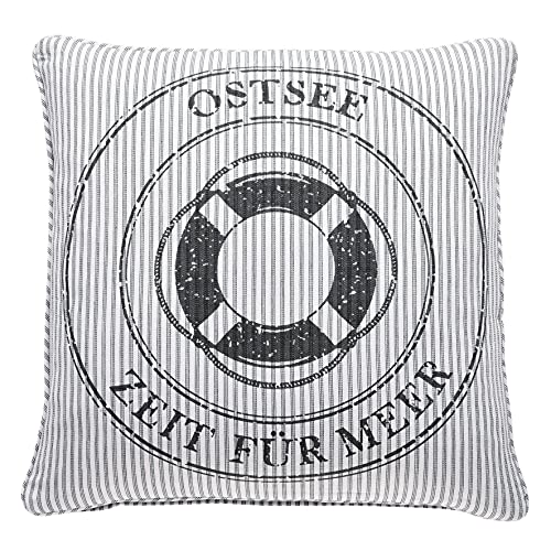 pad - Ocean - Kissenhülle - OSTSEE - Baumwolle - Grau/Weiss - 45 x 45cm - Lieferung erfolgt OHNE Füllung! von pad concept