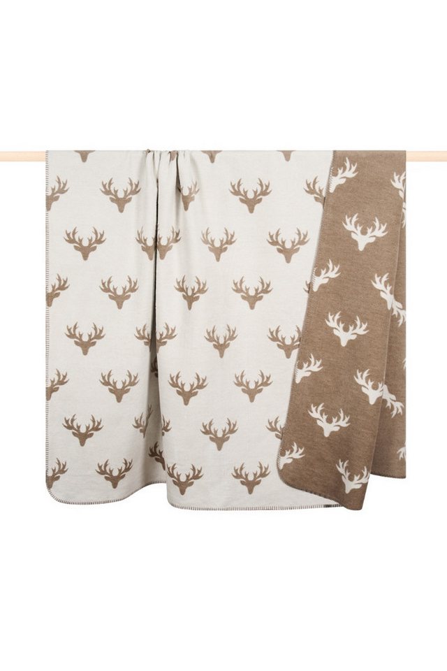 Wolldecke Wolldecke - HIRSCHE - sand, pad home design concept gmbh von pad home design concept gmbh