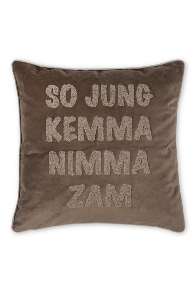 pad home design concept gmbh Kissenhüllen Kissenhülle - SO JUNG KEMMA NIMMA ZAM - stein von pad home design concept gmbh