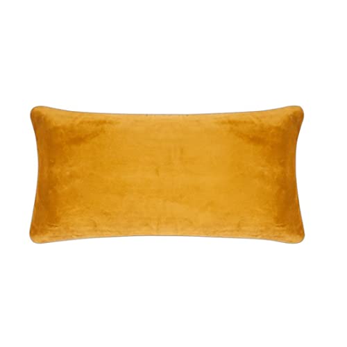 PAD - Elegance - Samt Kissen, Zierkissen, Kissenhülle - 35 x 60 cm - Farbe: Gelb, Mustard - ohne Füllung von PAD