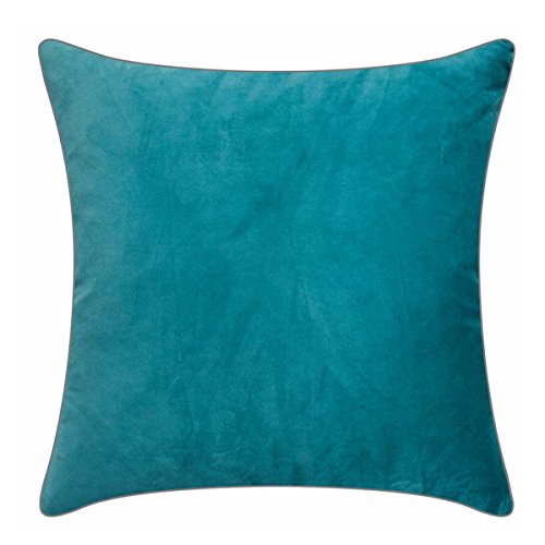 PAD - Elegance - Samt Kissen, Zierkissen, Kissenhülle - 40 x 40 cm - Farbe: Aqua Blau - ohne Füllung von PAD