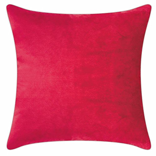 PAD - Elegance - Samt Kissen, Zierkissen, Kissenhülle - 50 x 50 cm - Farbe: Rot - ohne Füllung von PAD