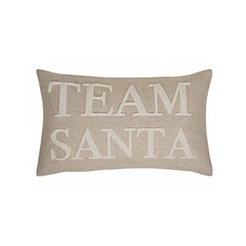 pad - Kissenhülle, Kissenbezug - Team Santa - 60% Wolle, 40% Polyester - Farbe: Natural - 30 x 50 cm von pad