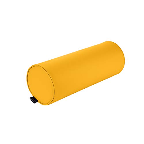 Pader Medi Tech Nacken- und Knierolle aus Polyetherschaumstoff I Lagerungsrolle mit Kunstlederbezug und Kedernähten I 50 x 18 cm I in 20 Farben verfügbar (Safran) von pader medi.tech