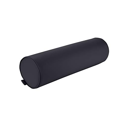 Pader Medi Tech Nacken- und Knierolle aus Polyetherschaumstoff I Lagerungsrolle mit Kunstlederbezug und Kedernähten I 60 x 18 cm I in 20 Farben verfügbar (Schwarz) von pader medi.tech