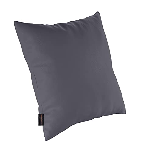 pader medi.tech Kopfkissen mit Schaumstoff-Flocken, 40x40cm, Therapiekissen, Lagerungskissen für die Physiotherapie mit Kunstlederbezug | abwaschbar, bequem | Anthrazit von pader medi.tech