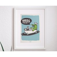 Badewannen Piratengeschichten Mit Kriss Kroko - Aarrgg Poster A4 von paefjes