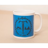 Radfahren Ist Schön - Gravel Rad Tasse Blau von paefjes