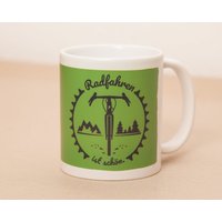 Radfahren Ist Schön - Gravel Rad Tasse Grün von paefjes