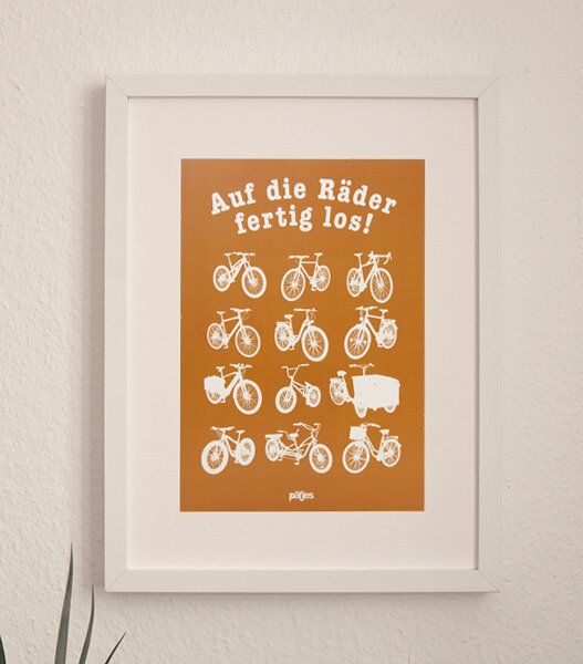 päfjes Auf die Räder fertig los - Poster A4 von päfjes