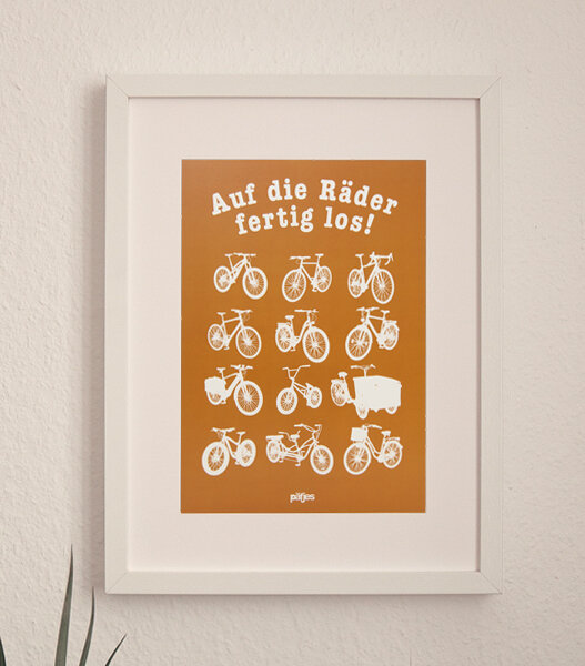 päfjes Auf die Räder fertig los - Poster A4 von päfjes