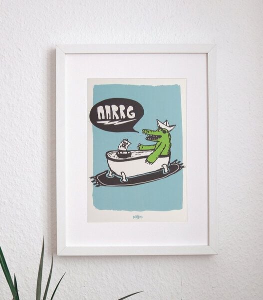 päfjes Badewannen Piratengeschichten mit Kriss Kroko - AARRGG - Poster A4 von päfjes