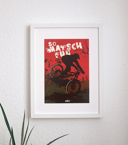 päfjes Downhill / So Matsch fun / Fahrrad / Poster A4 von päfjes