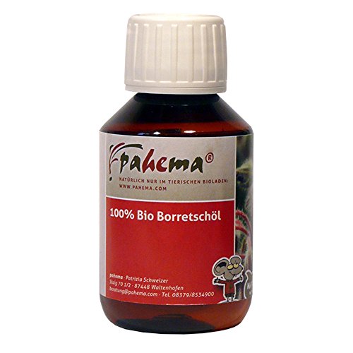 pahema Bio Borretschöl - kaltgepresst - für Hunde & Katzen - 100% Natur (100 ml) von pahema