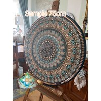 Maßgefertigtes Mandala Hier Entsteht Dein Handgemaltes Mandala Nach Deinen Wünschen | Sonderanfertigung Wandbild Oder Wandspiegel Dot Art von paintedlovemandala