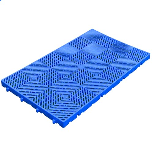 5 cm Dicke Kunststoffpalette, Wasserdichte Lager Gitterunterlage, Ineinander Steckbare Kunststoffpalette, Stapelbare Bodenpaletten, für Garage, Supermarkt, Keller(100 x 60 x 5 cm) von paiye