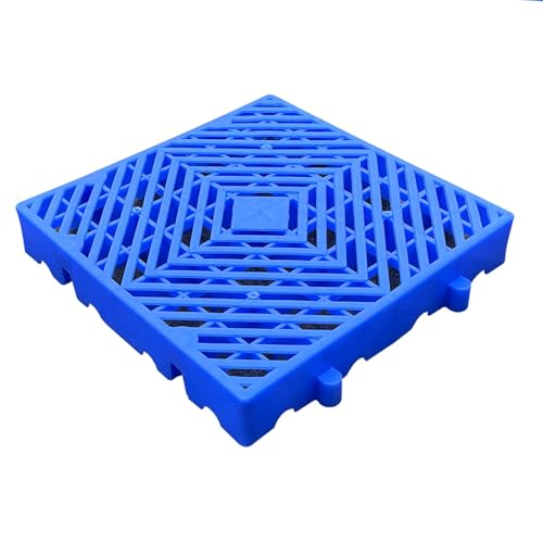 5 cm Dicke Kunststoffpalette, Wasserdichte Lager Gitterunterlage, Ineinander Steckbare Kunststoffpalette, Stapelbare Bodenpaletten, für Garage, Supermarkt, Keller(30 x 30 x 5 cm) von paiye