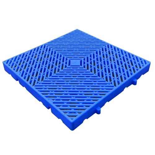 5 cm Dicke Kunststoffpalette, Wasserdichte Lager Gitterunterlage, Ineinander Steckbare Kunststoffpalette, Stapelbare Bodenpaletten, für Garage, Supermarkt, Keller(40 x 40 x 5 cm) von paiye