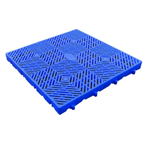 5 cm Dicke Kunststoffpalette, Wasserdichte Lager Gitterunterlage, Ineinander Steckbare Kunststoffpalette, Stapelbare Bodenpaletten, für Garage, Supermarkt, Keller(60 x 60 x 5 cm) von paiye