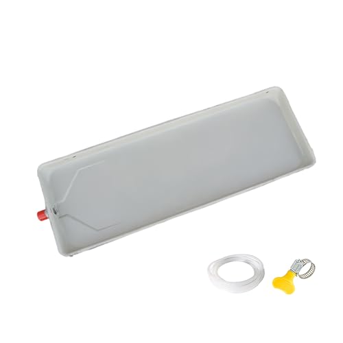 Ablaufwanne für Klimaanlagen, Verzinkte Eisenwanne für Innen- und Außengeräte. Verhindert Wasseraustritt. Wasser Auffangwanne mit Ablauf(101x24x3cm/40x9x1.2inch) von paiye