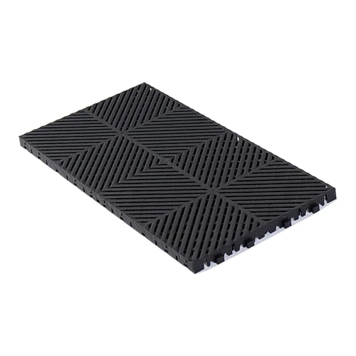 Bodenrost Kunststoff Outdoor, Industrielle Kunststoffpaletten, Mehrzweck-Spezialgitter, Steckbares Palette für Supermarkt, Restaurant, Garage(Black,40x80x5cm) von paiye