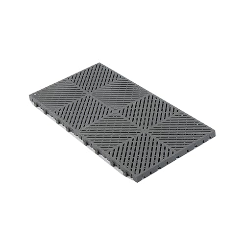 Bodenrost Kunststoff Outdoor, Industrielle Kunststoffpaletten, Mehrzweck-Spezialgitter, Steckbares Palette für Supermarkt, Restaurant, Garage(Gray,40x80x5cm) von paiye