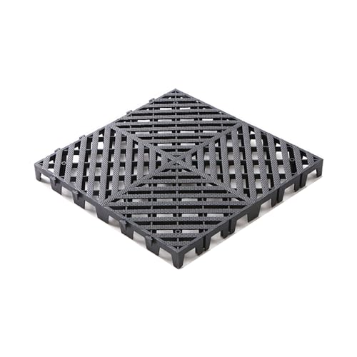 Bodenrost Kunststoff Outdoor, Industrielle Kunststoffpaletten, Mehrzweck-Spezialgitter, Steckbares Palette für Supermarkt, Restaurant, Garage(Gray,50x50x5cm) von paiye