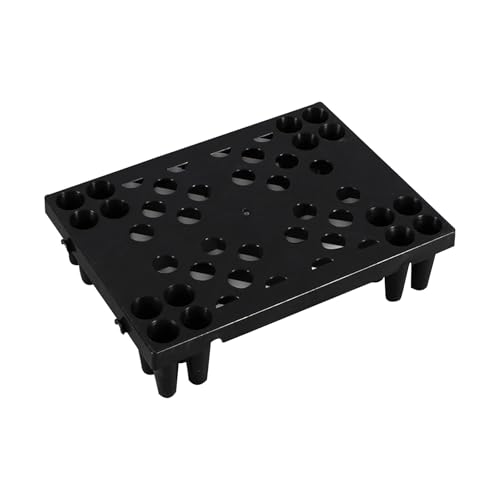 Kunststoffpalette, Anti-rutsch Stecksystem Leichtpalette Bodenpaletten, Ineinandersteckbar Als Lager Unterlage für Keller, Küche und Garage(Black,40x30x10cm) von paiye