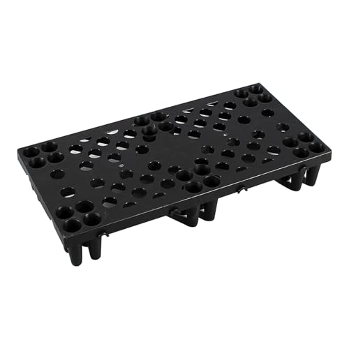 Kunststoffpalette, Anti-rutsch Stecksystem Leichtpalette Bodenpaletten, Ineinandersteckbar Als Lager Unterlage für Keller, Küche und Garage(Black,60x30x10cm) von paiye