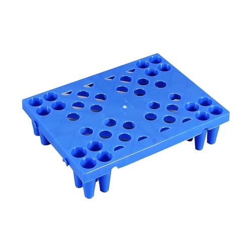 Kunststoffpalette, Anti-rutsch Stecksystem Leichtpalette Bodenpaletten, Ineinandersteckbar Als Lager Unterlage für Keller, Küche und Garage(Blue,40x30x10cm) von paiye