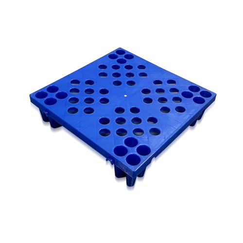 Kunststoffpalette, Anti-rutsch Stecksystem Leichtpalette Bodenpaletten, Ineinandersteckbar Als Lager Unterlage für Keller, Küche und Garage(Blue,40x40x10cm) von paiye