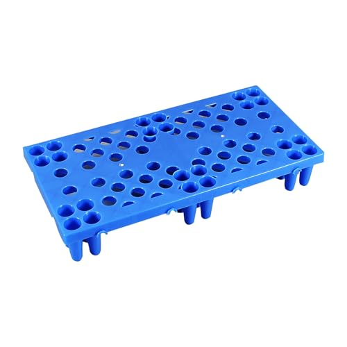 Kunststoffpalette, Anti-rutsch Stecksystem Leichtpalette Bodenpaletten, Ineinandersteckbar Als Lager Unterlage für Keller, Küche und Garage(Blue,60x30x10cm) von paiye