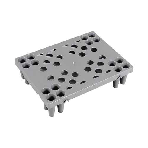 Kunststoffpalette, Anti-rutsch Stecksystem Leichtpalette Bodenpaletten, Ineinandersteckbar Als Lager Unterlage für Keller, Küche und Garage(Gray,40x30x10cm) von paiye