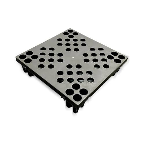 Kunststoffpalette, Anti-rutsch Stecksystem Leichtpalette Bodenpaletten, Ineinandersteckbar Als Lager Unterlage für Keller, Küche und Garage(Gray,40x40x10cm) von paiye