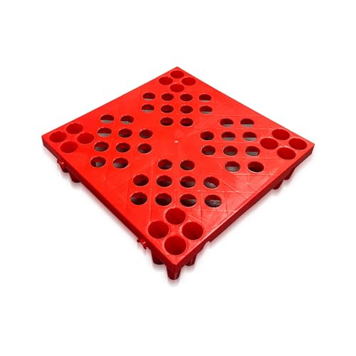 Kunststoffpalette, Anti-rutsch Stecksystem Leichtpalette Bodenpaletten, Ineinandersteckbar Als Lager Unterlage für Keller, Küche und Garage(Red,40x40x10cm) von paiye
