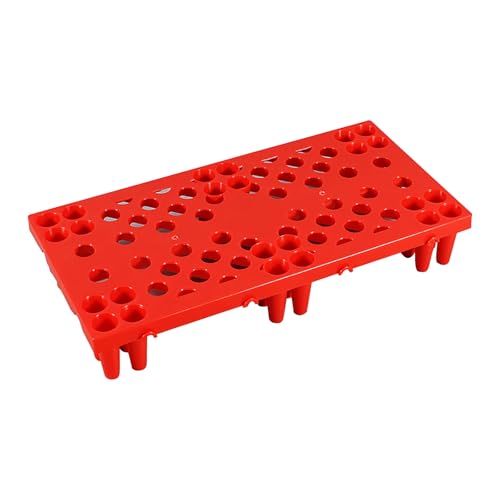 Kunststoffpalette, Anti-rutsch Stecksystem Leichtpalette Bodenpaletten, Ineinandersteckbar Als Lager Unterlage für Keller, Küche und Garage(Red,60x30x10cm) von paiye