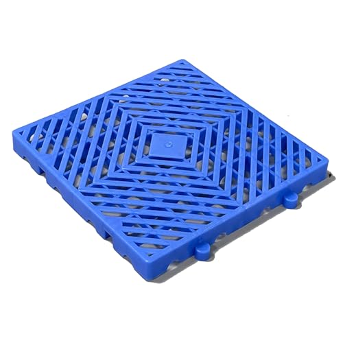 Kunststoffpalette, Leichtpalette, Stapelbare Blaue Kunststoffpalette, Feuchtigkeitsbeständige Mini-Gitterboden Palette, für Garage, Küche, Supermarkt, Schrankplattform(30x30x3cm) von paiye